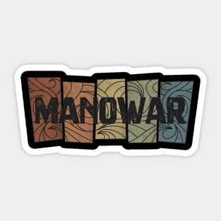 Manowar Retro Pattern Sticker